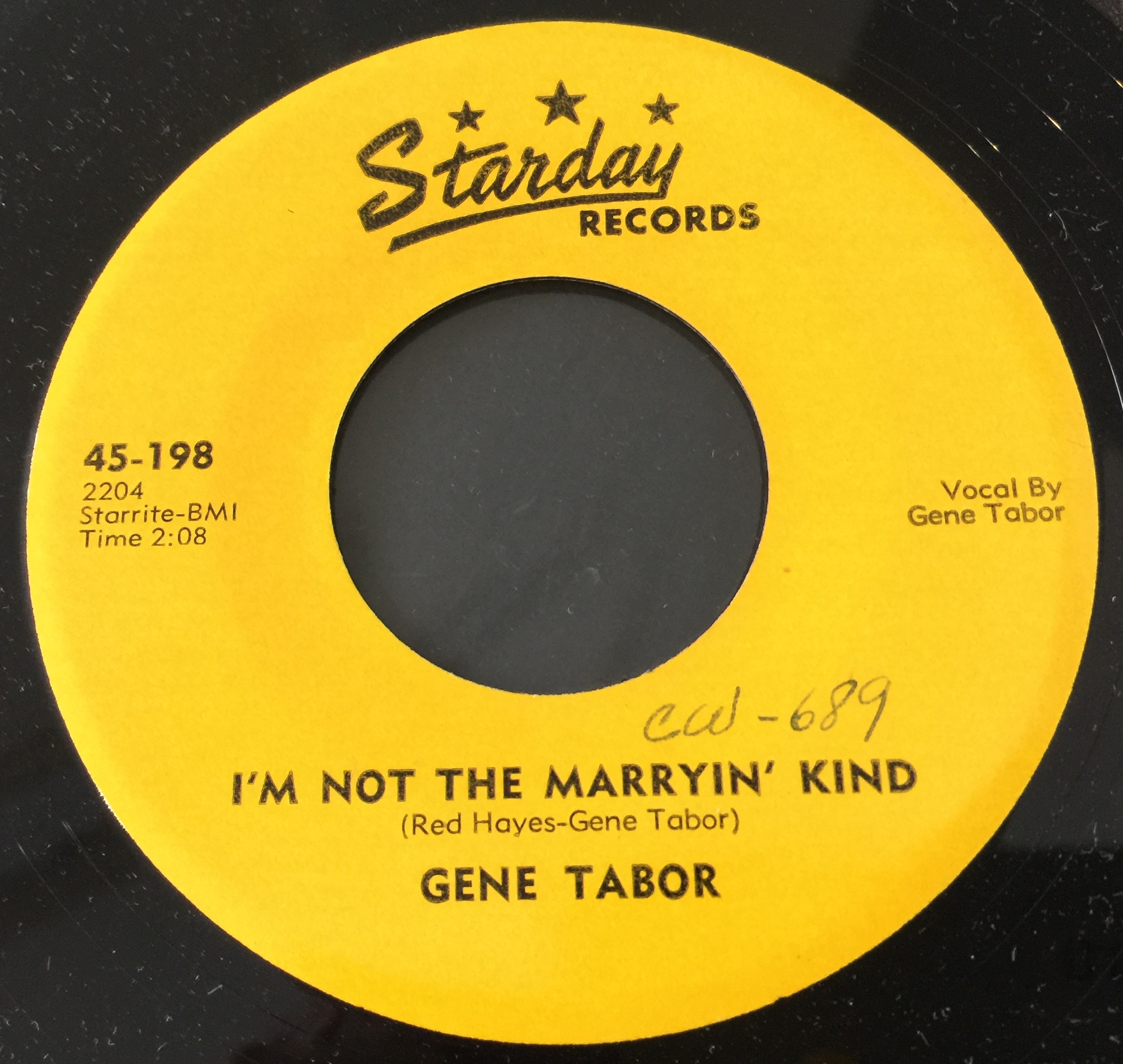 Lot 282 - GENE TABOR - A REAL GONE JESSE / I'M NOT THE