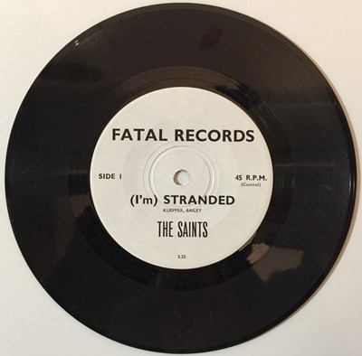 Lot 758 - The Saints - (I'm) Stranded 7" (Original Australian Release - Fatal Records, With Bio Press Releases)