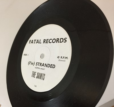 Lot 115 - The Saints - (I'm) Stranded 7" (Original Australian Release - Fatal Records, With Bio Press Releases)