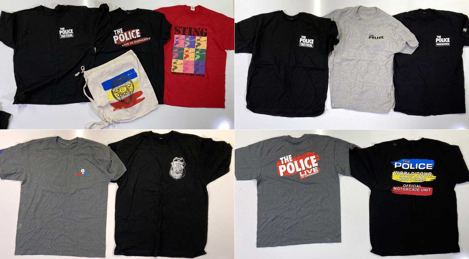 Lot 135 - STING / THE POLICE - TOUR AND PROMOTIONAL CLOTHING.