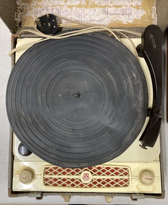 Lot 75 - PORTABLE RECORD PLAYERS AND SPEAKERS (HACKER, PHILLIPS, SANYO)