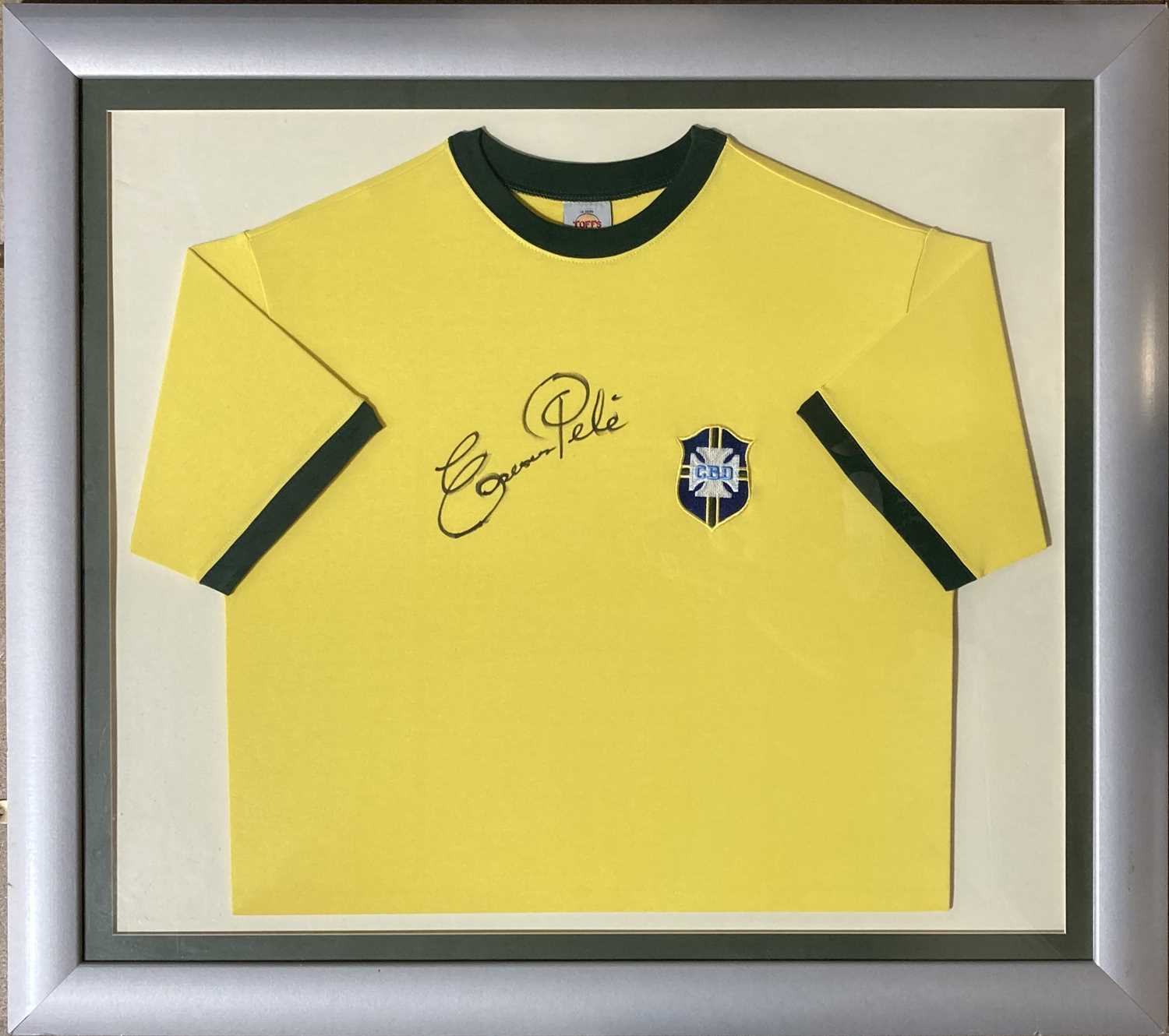 Lot 201 - PELE SIGNED FOOTBALL SHIRT