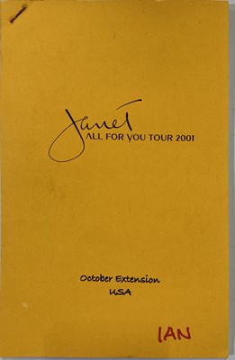 Lot 155 - JANET JACKSON - TOUR ITINERARIES AND EPHEMERA