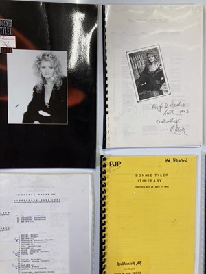 Lot 156 - TOUR ITINERARIES - FEMALE ARTISTS INC PINK / BONNIE TYLER.