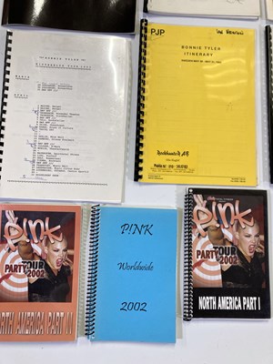 Lot 156 - TOUR ITINERARIES - FEMALE ARTISTS INC PINK / BONNIE TYLER.