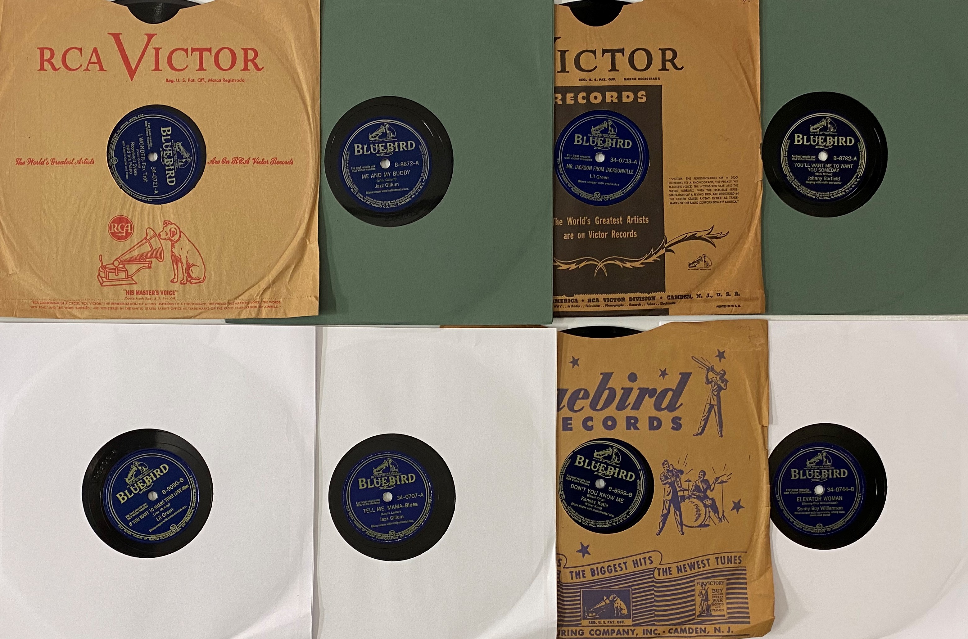 Lot 308 Bluebird 78rpm Shellac Collection