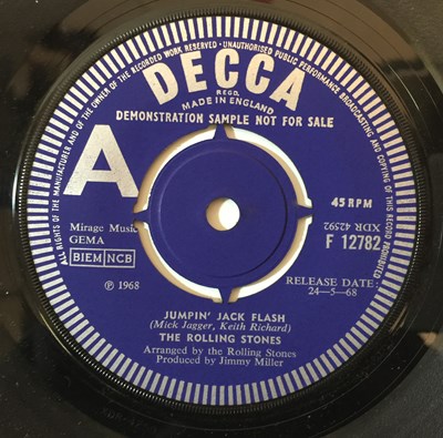 Lot 751 - The Rolling Stones - Jumpin' Jack Flash 7" (Original UK Demo - Decca F 12782)