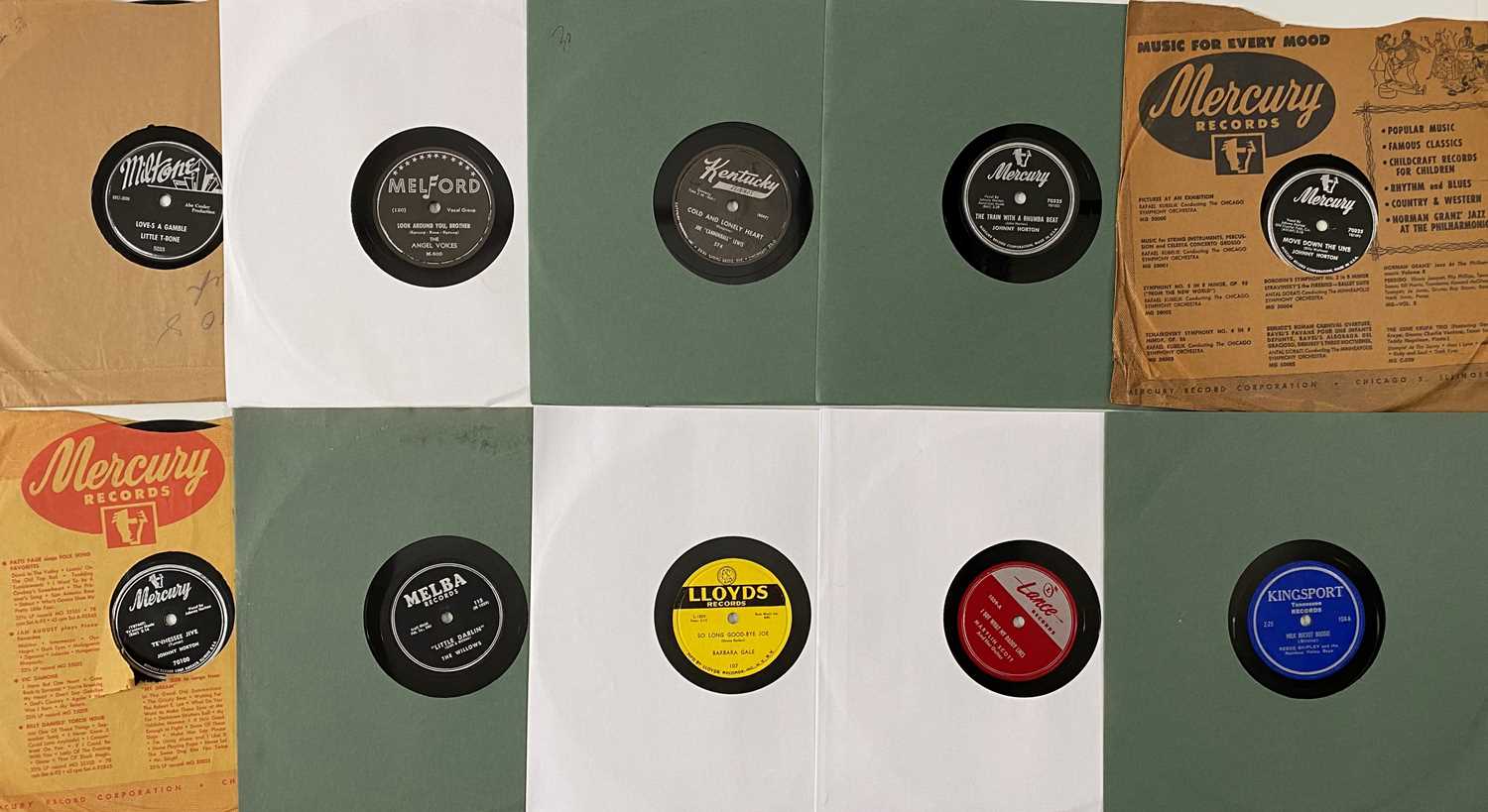 78 Rpm Headshell Label Lot 317 - ROCK N ROLL/ ROCKABILLY/ BLUES/ R&B - 78RPM