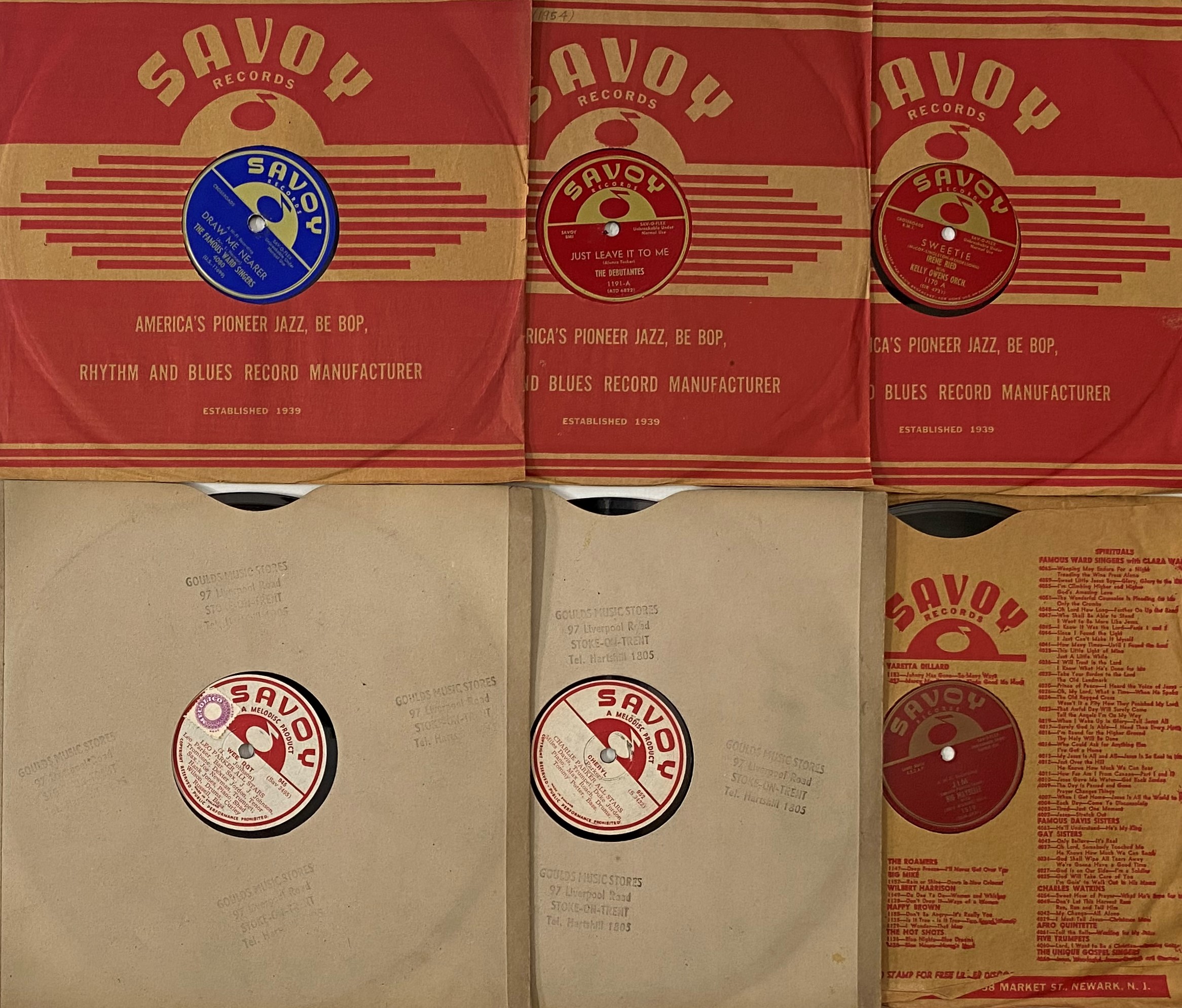Lot 325 SAVOY RECORDS 78RPM SHELLAC PACK