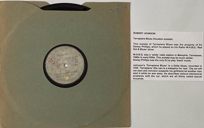 Lot 331 - ROBERT JOHNSON - TERRAPLANE BLUES (VOCALION ACETATE)