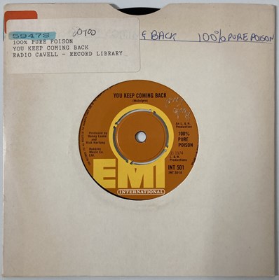 Lot 176 - 100% PURE POISON - YOU KEEP COMING BACK (EMI INT 501)