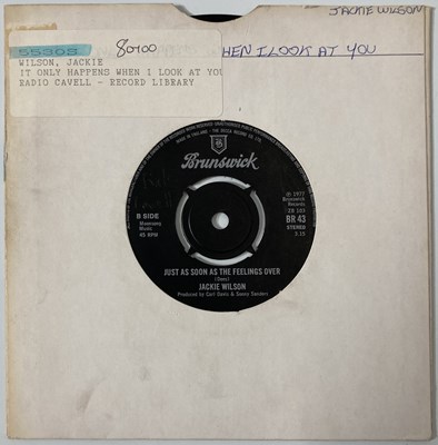 Lot 177 - JACKIE WILSON - IT ONLY HAPPENS WHEN I LOOK AT YOU / JUST AS SOON AS THE FEELINGS OVER (BR 43)