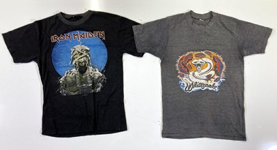 Lot 149 - IRON MAIDEN  / WHITESNAKE - 1980S TOUR T-SHIRTS.