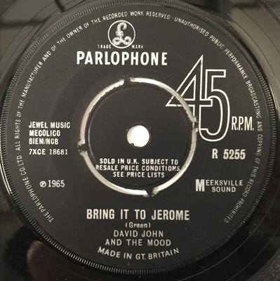 Lot 148 - DAVID JOHN AND THE MOOD - BRING IT TO JEROME 7" (ORIGINAL UK COPY - PARLOPHONE R 5255)