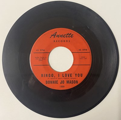 Lot 159 - BONNIE JO MASON (CHER) - RINGO, I LOVE YOU / BEATLE BLUES (ANNETTE RECORDS 1000)