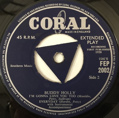 Lot 731 - BUDDY HOLLY - LISTEN TO ME EP 7" (ORIGINAL UK 'NO GLASSES' RELEASE - FEP 2002)