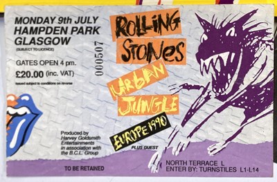 Lot 426 - ROLLING STONES - URBAN JUNGLE PROGRAMME, TICKETS, FLYERS.