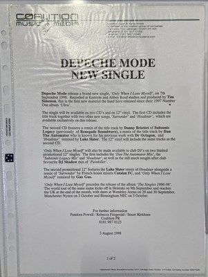 Lot 105 - DEPECHE MODE - MERCHANDISE / PROMO VHS.