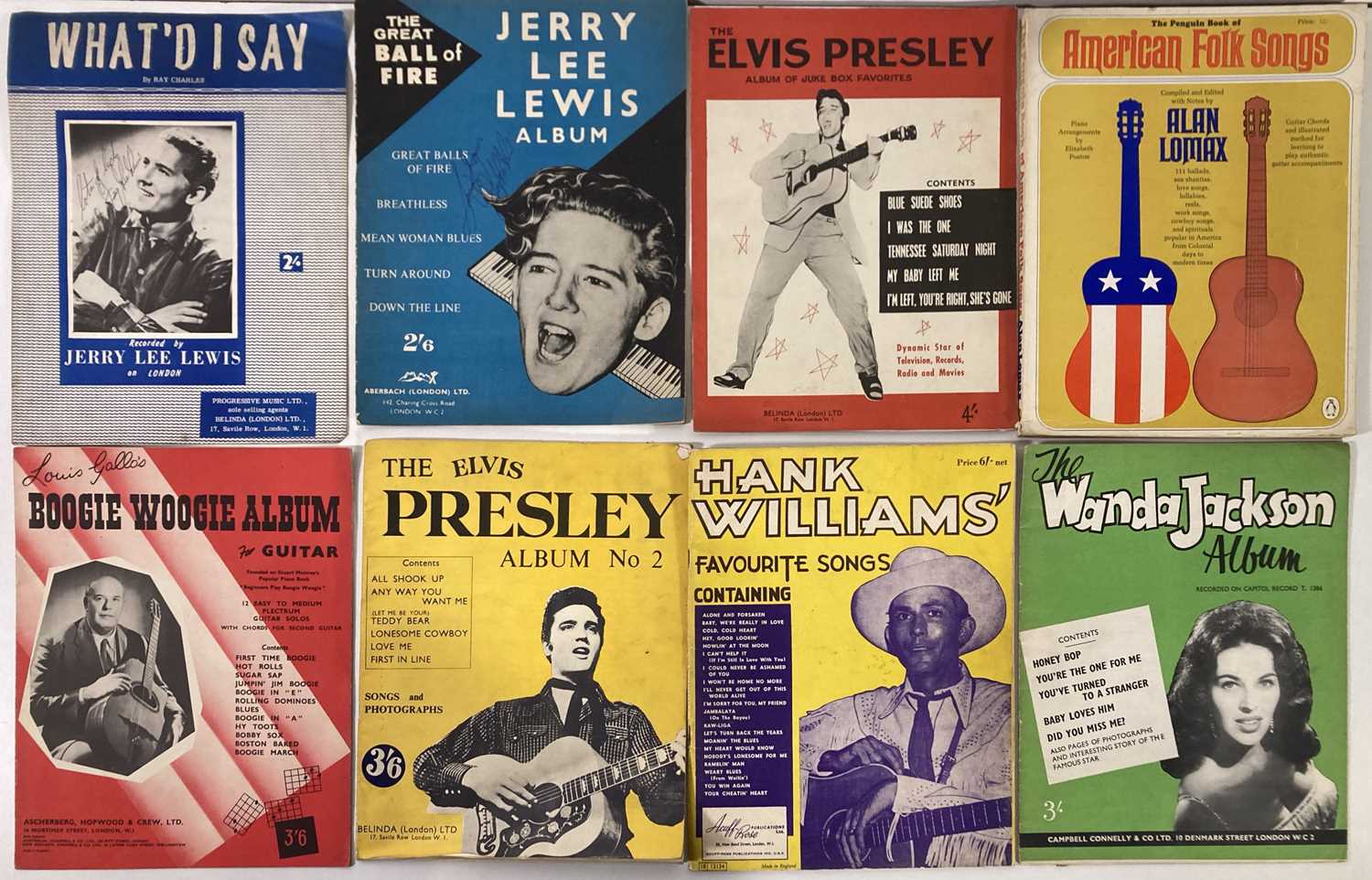 Lot 335 - JERRY LEE LEWIS SIGNED SONGBOOKS.