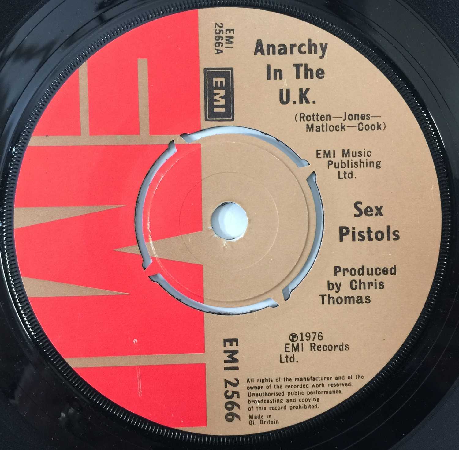 Lot 792 Sex Pistols Anarchy In The Uk 7 Chris 