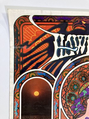 Lot 234 - HAWKWIND - BARNEY BUBBLES DESIGNED LOVE AND PEACE POSTER.