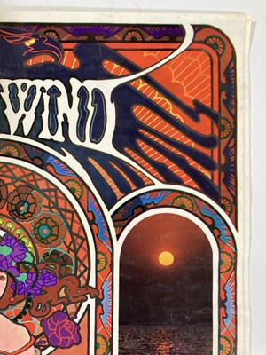 Lot 234 - HAWKWIND - BARNEY BUBBLES DESIGNED LOVE AND PEACE POSTER.