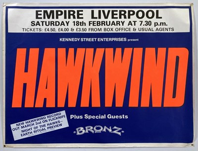 Lot 1970239 - HAWKWIND - LIVERPOOL EMPIRE 1984 - A CONCERT POSTER.