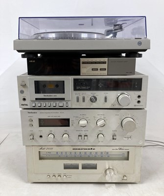 Lot 80 - HIFI EQUIPMENT AND TURNTABLE. (TECHNICS, MARANTZ, AKAI)