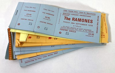 Lot 163 - MANCHESTER FREE TRADE HALL TICKET ARCHIVE - THE RAMONES.