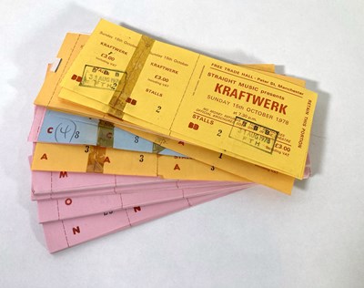 Lot 169 - MANCHESTER FREE TRADE HALL TICKET ARCHIVE - KRAFTWERK.