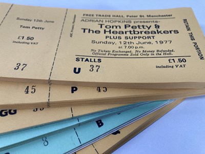 Lot 172 - MANCHESTER FREE TRADE HALL TICKET ARCHIVE - TOM PETTY AND THE HEARTBREAKERS.