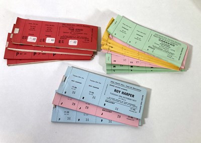 Lot 185 - MANCHESTER FREE TRADE HALL TICKET ARCHIVE - CARAVAN / THE ENID / ROY HARPER.