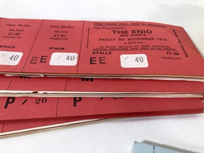 Lot 185 - MANCHESTER FREE TRADE HALL TICKET ARCHIVE - CARAVAN / THE ENID / ROY HARPER.