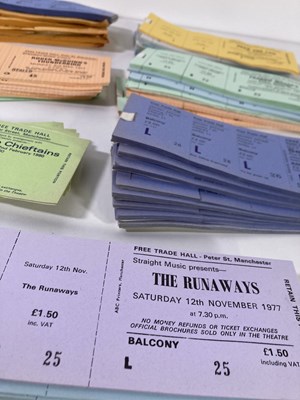 Lot 191 - MANCHESTER FREE TRADE HALL TICKET ARCHIVE - 1970S ARTISTS.
