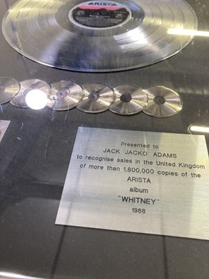 Lot 318 - WHITNEY HOUSTON PLATINUM AWARD.