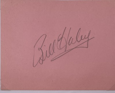 Lot 336 - BILL HALEY AUTOGRAPHS.