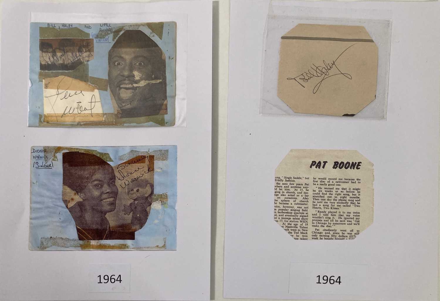 Lot 337 - ROCK AND ROLL AUTOGRAPHS - LITTLE RICHARD / BILL HALEY.