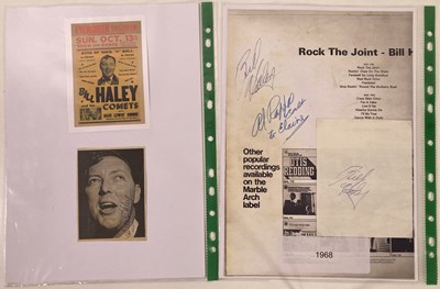 Lot 338 - BILL HALEY AUTOGRAPHS.