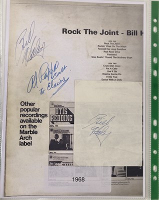 Lot 338 - BILL HALEY AUTOGRAPHS.