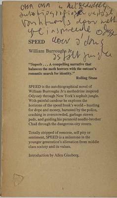 Lot 6 - HERMAN BROOD'S PERSONAL COPY OF HIS 'BIBLE' - SPEED BY WILLIAM BURROUGHS.