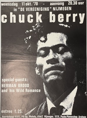 Lot 16 - HERMAN BROOD/CHUCK BERRY - A CONCERT POSTER.
