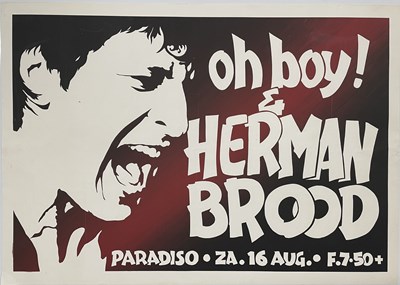 Lot 17 - HERMAN BROOD -  A SILKSCREENED POSTER FOR A CONCERT AT PARADISO.
