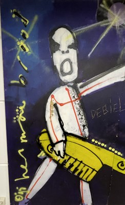 Lot 22 - HERMAN BROOD - A LARGE ORIGINAL WORK ON FOUR PANELS.