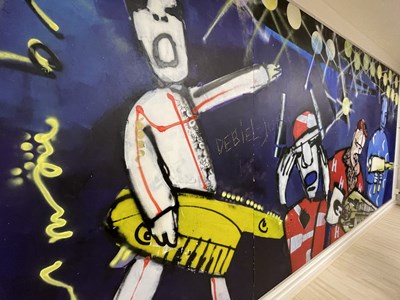 Lot 22 - HERMAN BROOD - A LARGE ORIGINAL WORK ON FOUR PANELS.