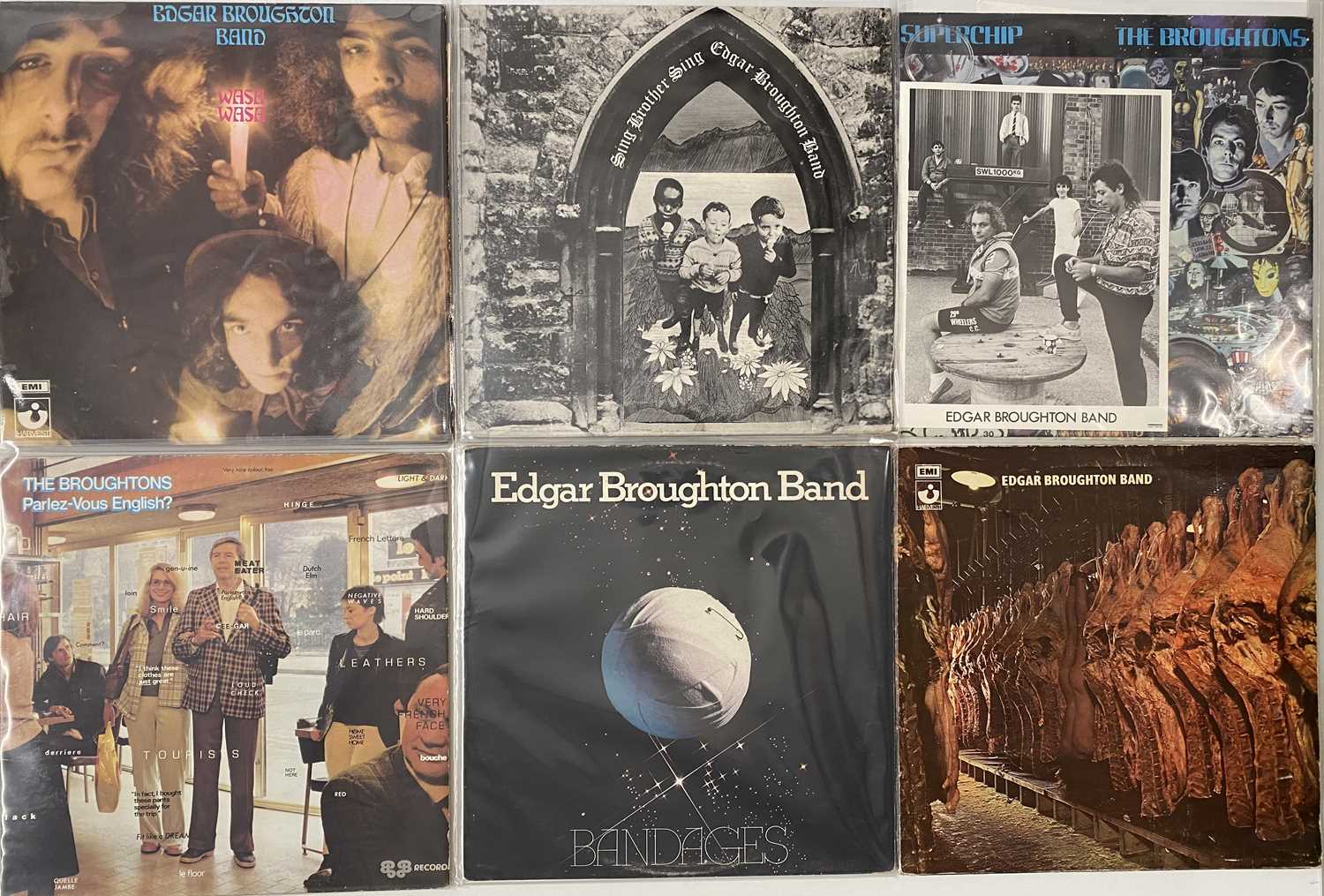 Lot 978 - EDGAR BROUGHTON BAND - LP COLLECTION (WITH STEVE BROUGHTON SIGNED LETTER)