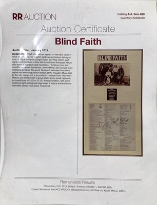 Lot 302 - BLIND FAITH - FULLY SIGNED SELF TITLED ALBUM SLEEVE.