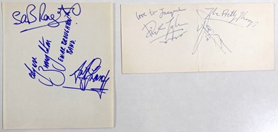 Lot 1970313 - EDGAR BROUGHTON BAND - THE PRETTY THINGS - SIGNED PAGES.