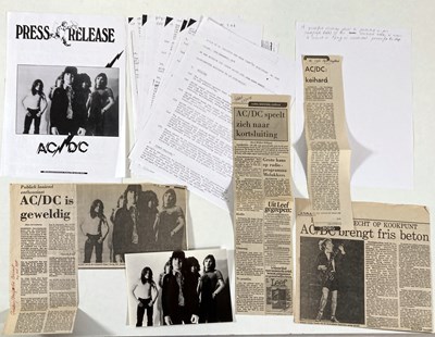 Lot 410 - AC/DC - 1978 CONTRACT AND CONCERT EPHEMERA.