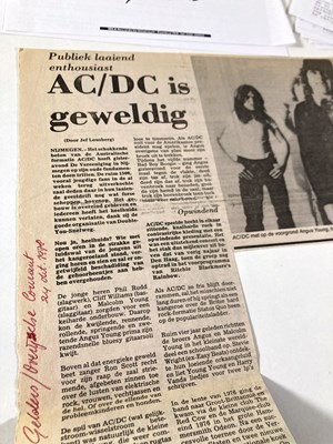 Lot 410 - AC/DC - 1978 CONTRACT AND CONCERT EPHEMERA.