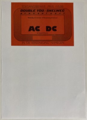 Lot 410 - AC/DC - 1978 CONTRACT AND CONCERT EPHEMERA.